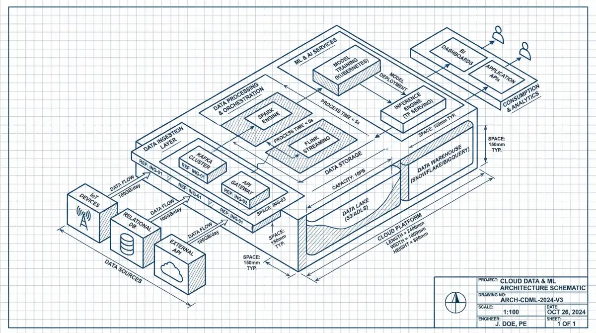 Isometric Technical Blueprint Blog Images