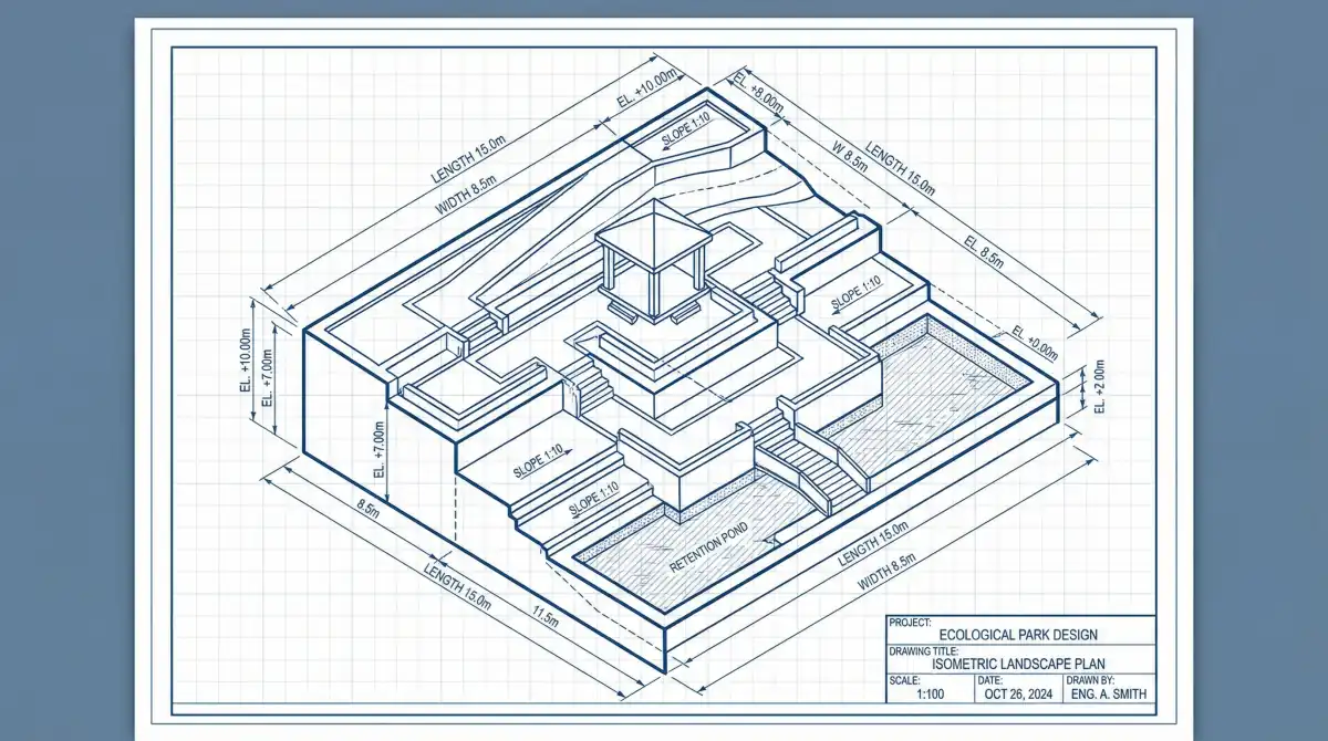 Isometric Technical Blueprint Blog Images